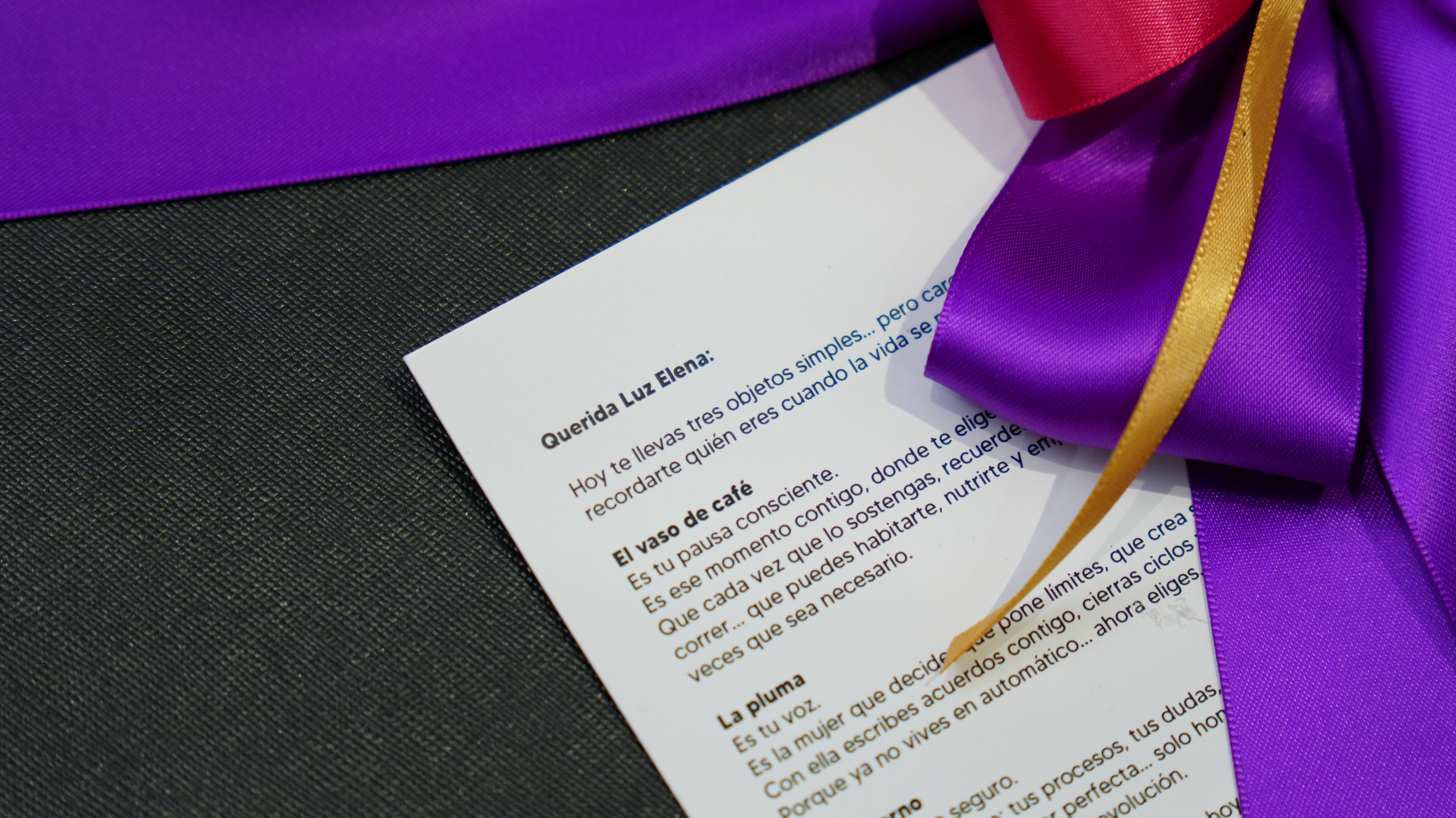 Carta personalizada del cierre SOSTENER® · Detalle del evento
